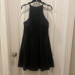 Cynthia Rowley Black Halter A-Line Mini Dress